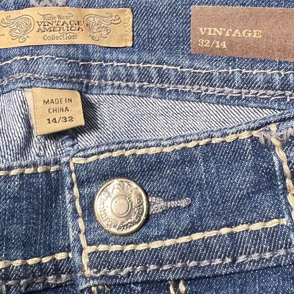 Nine West Vintage collection denim jeans embroidered back pockets size 14 - Picture 9 of 9